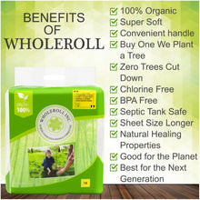 WHOLEROLL Bamboo Toilet Paper #72 Big Rolls, Tree Free, Strong 3 Ply Organic Bathroom Tissue #4 18 Roll Packs