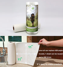 WHOLEROLL Reusable Bambo Paper Towel Size and Instructions